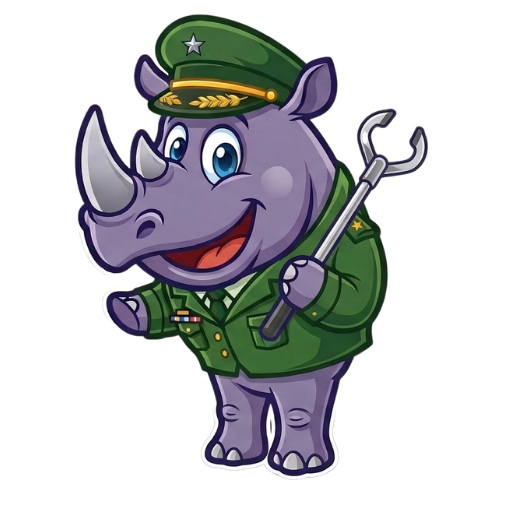 The Junk General Rhino Looking Left